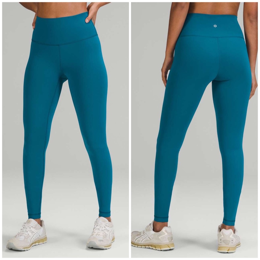 NWOT Lululemon wunder train HR tight 28” size 14 Capri blue